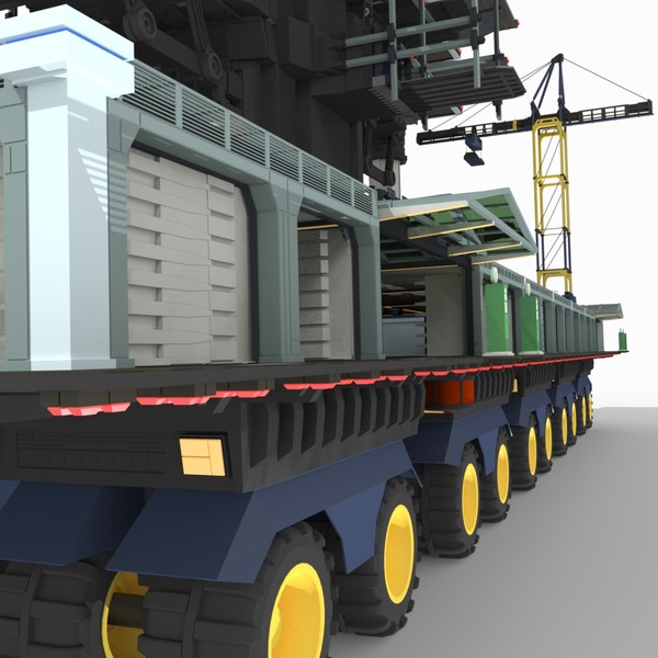 mobile landing place mlp-13 3d model - MLP-13 (Mobile Landing Place) by Tschirner